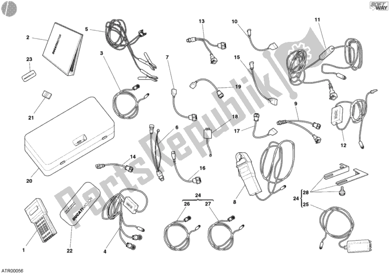 All parts for the Check Intrument Mathesis of the Ducati Supersport 1000 SS 2004